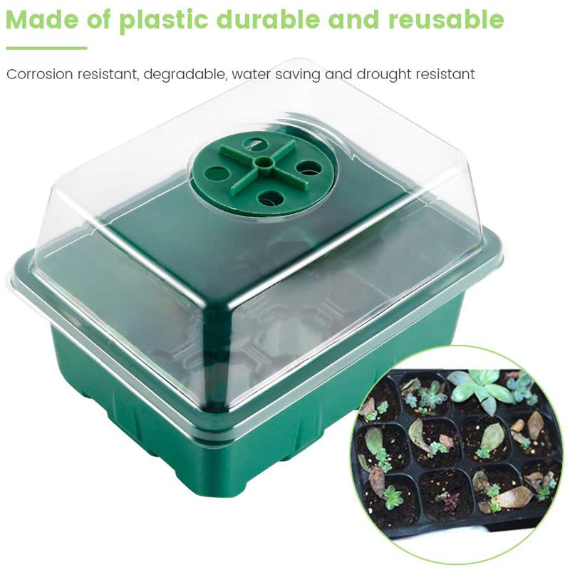 12-Hole Seed Germination Box with Adjustable Vent by HitMyNeed