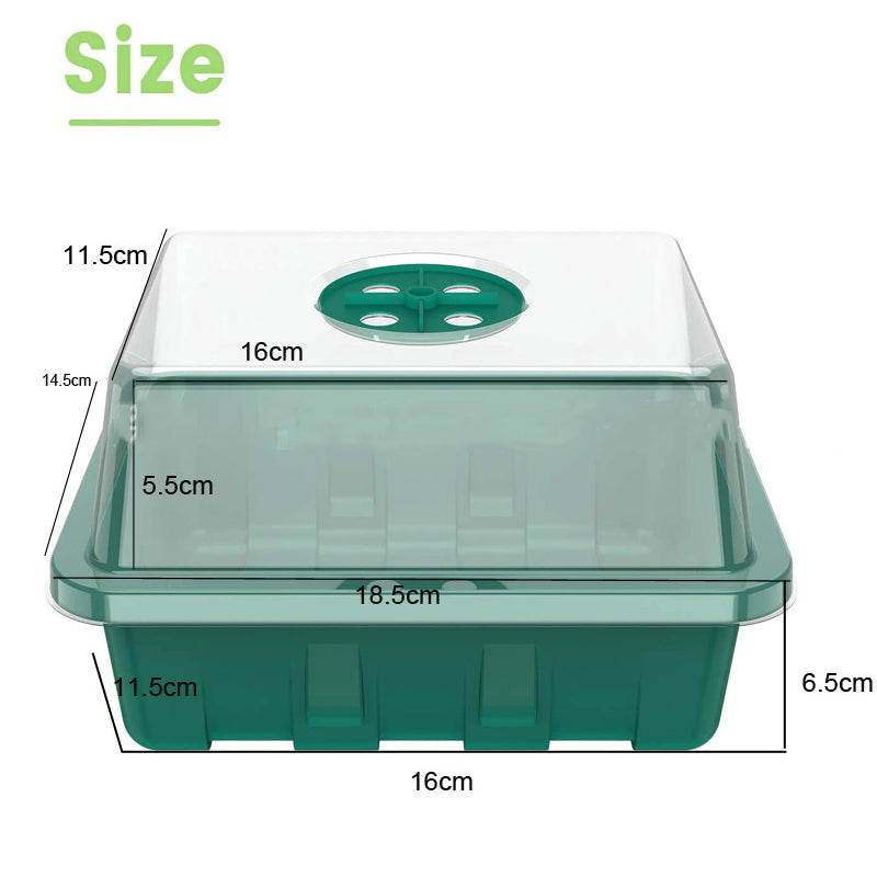 12-Hole Seed Germination Box with Adjustable Vent by HitMyNeed