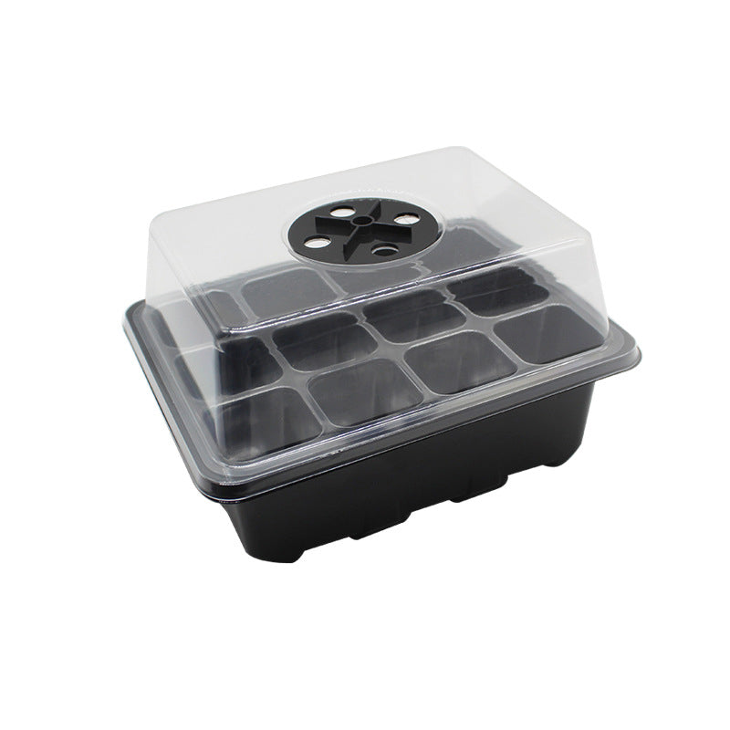 12-Hole Seed Germination Box with Adjustable Vent black by HitMyNeed