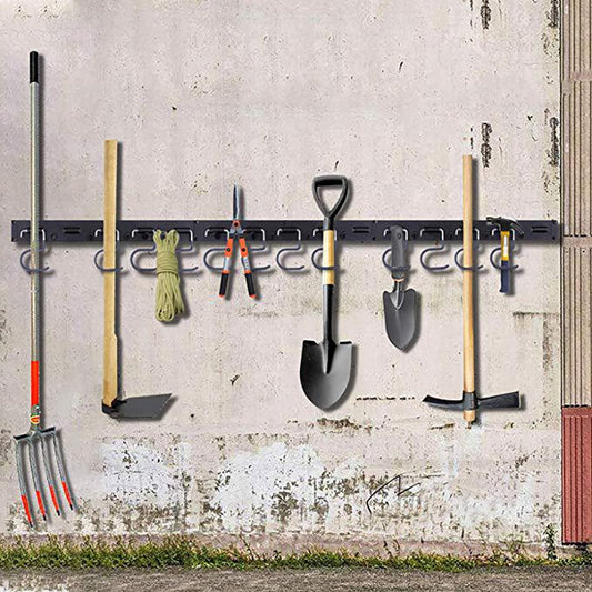 12 Hook Garage Tool Hanger Wall Rack with Screws by HitMyNeed