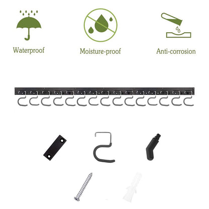 12 Hook Garage Tool Hanger Wall Rack with Screws by HitMyNeed