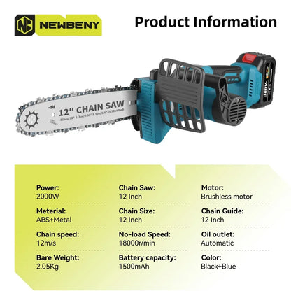 12 Inch Brushless Cordless Electric Saw for Makita 18V by HitMyNeed