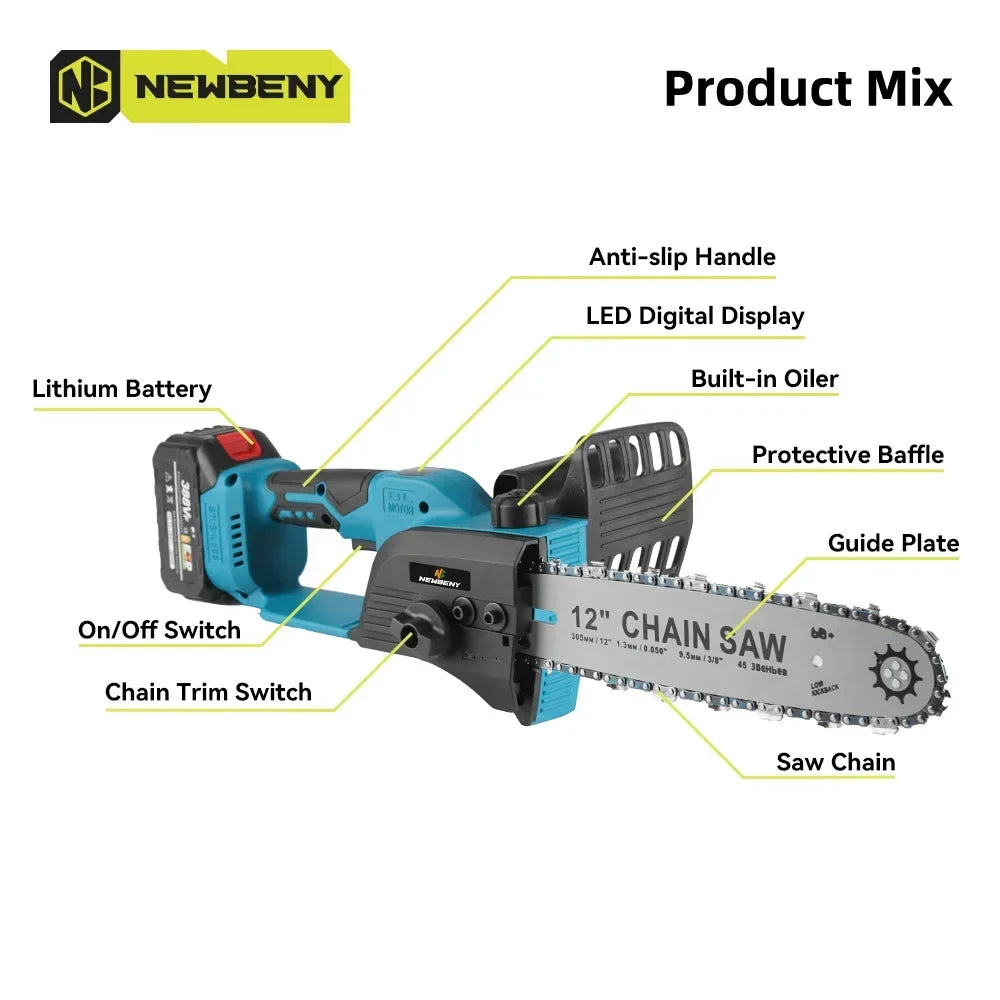 12 Inch Brushless Cordless Electric Saw for Makita 18V by HitMyNeed