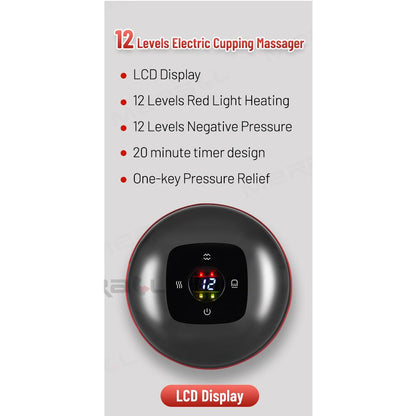 12-Level Electric Cupping & Gua Sha Massage Device by HitMyNeed