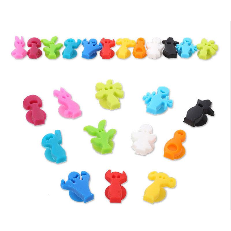 12-Pack Silicone Glass Markers with Suction Grip by HitMyNeed