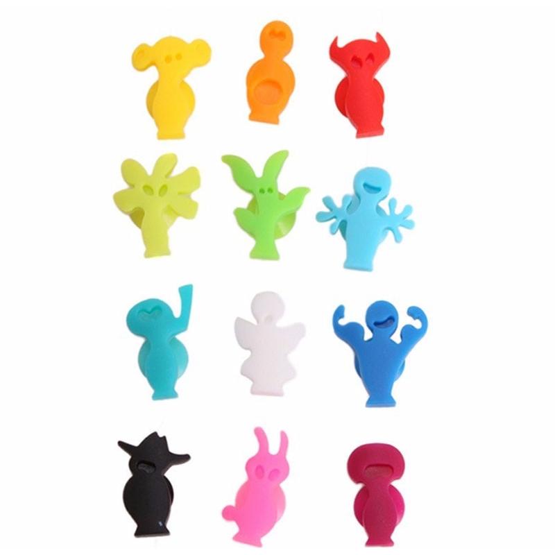 12-Pack Silicone Glass Markers with Suction Grip by HitMyNeed