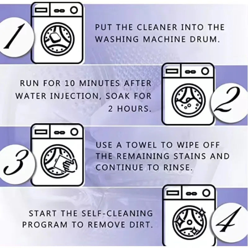 12-Pack Washing Machine Effervescent Cleaning Tablets by HitMyNeed