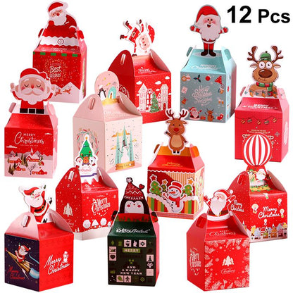 12 Pcs Christmas Sweet Boxes Gift Treat Boxes by HitMyNeed