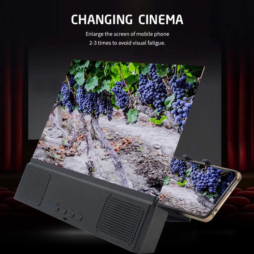 12" Phone Screen Amplifier with Bluetooth Speaker by HitMyNeed