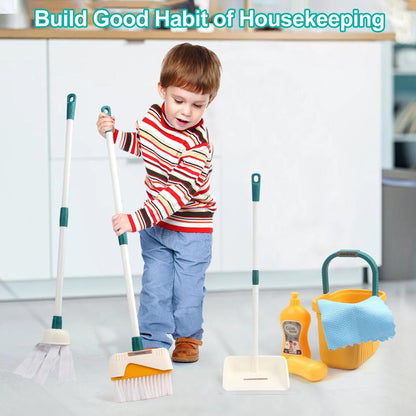 12-Piece Kids Cleaning Toy Set with Realistic Tools by HitMyNeed
