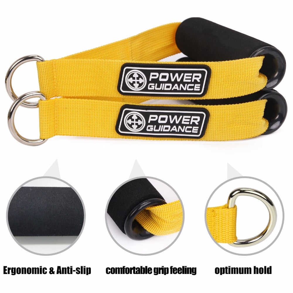 12-Piece Resistance Band Set with Handles & Door Anchor by HitMyNeed