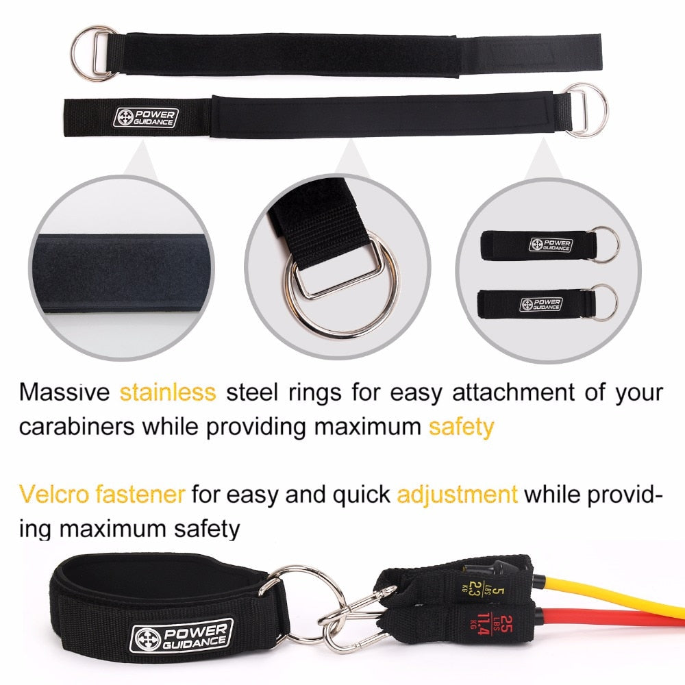 12-Piece Resistance Band Set with Handles & Door Anchor by HitMyNeed
