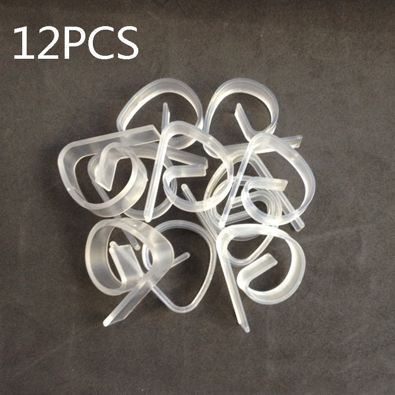 12-Piece Transparent Tablecloth Clips Set by HitMyNeed