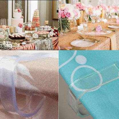 12-Piece Transparent Tablecloth Clips Set by HitMyNeed