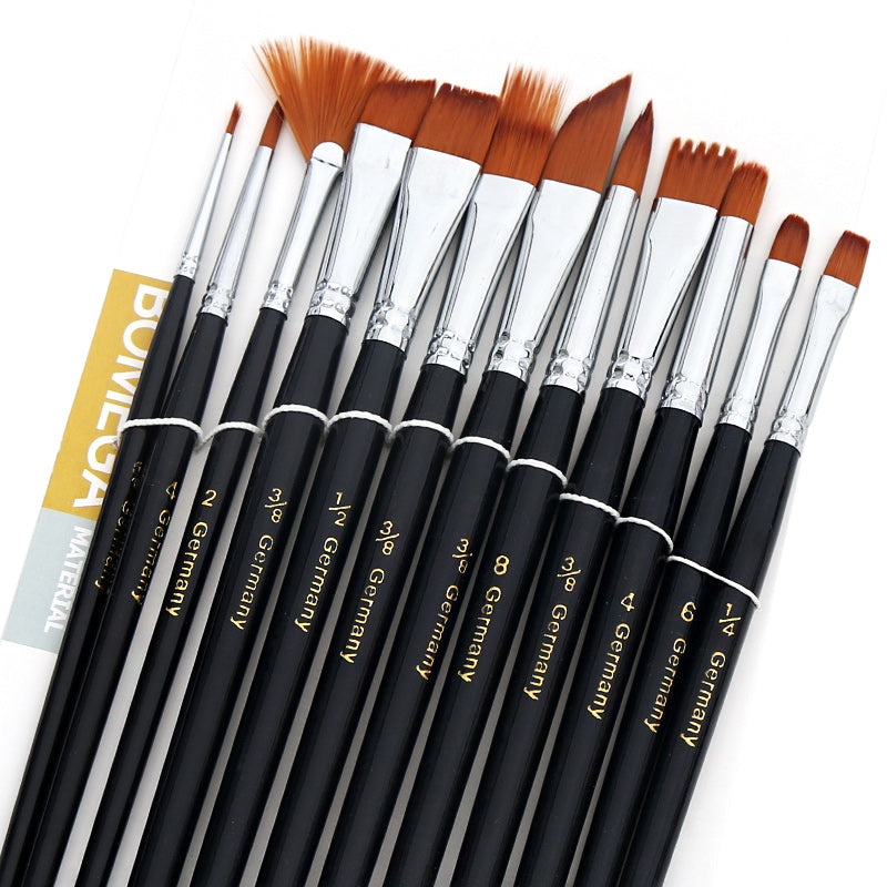 12-Piece Watercolor Brush Set for Artists by HitMyNeed