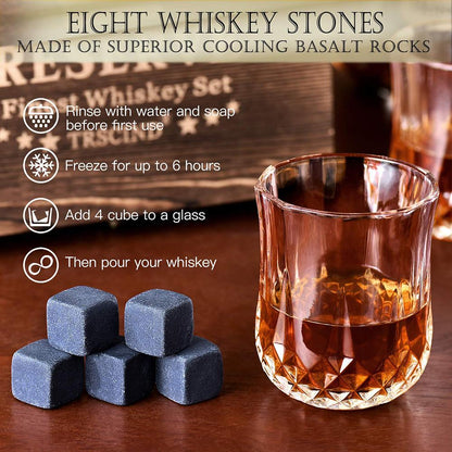 12-Piece Whiskey Glass Gift Set with Stones by HitMyNeed