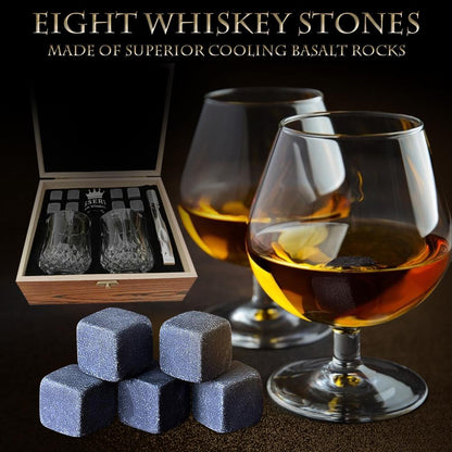 12-Piece Whiskey Glass Gift Set with Stones by HitMyNeed