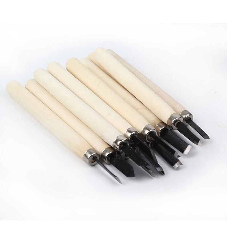 12-Piece Wood Carving Chisel Set with Wooden Handles by HitMyNeed