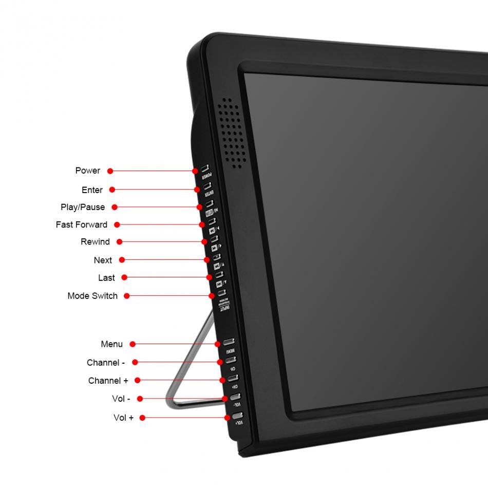 12" Portable Digital TV with LED Display & USB Media by HitMyNeed