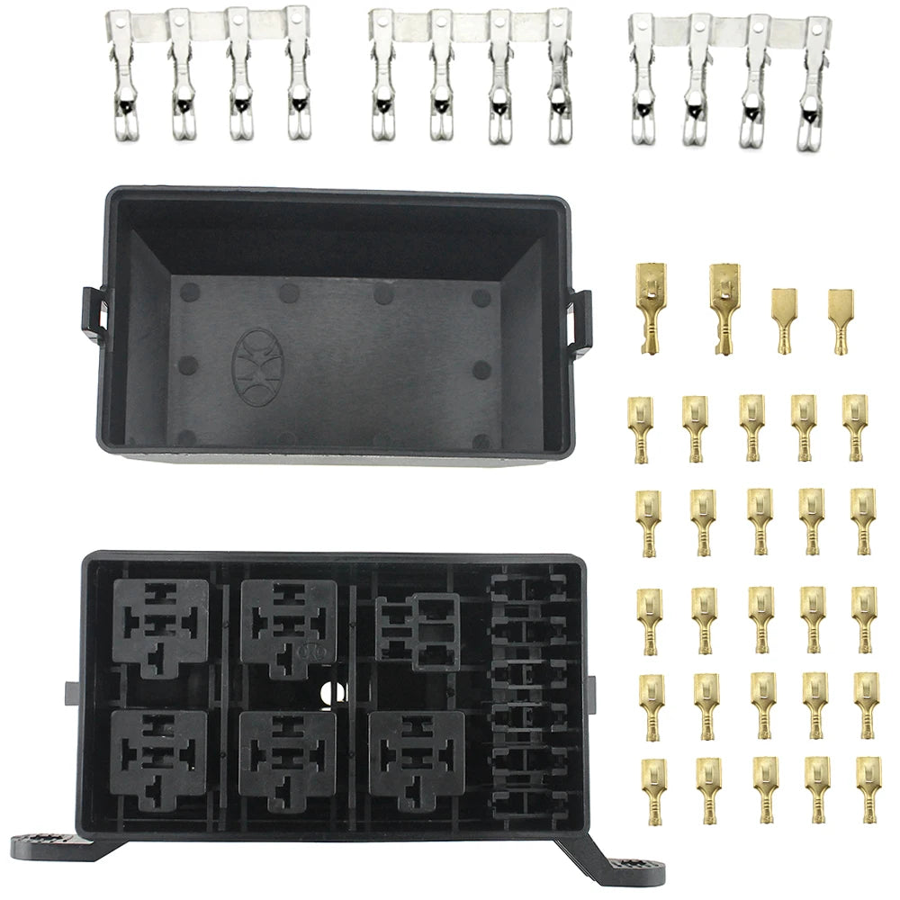 12-Slot Relay & Fuse Box with 6 Relays and 41 Pins by HitMyNeed