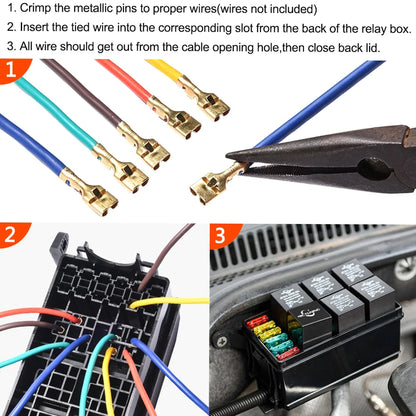 12-Slot Relay & Fuse Box with 6 Relays and 41 Pins by HitMyNeed