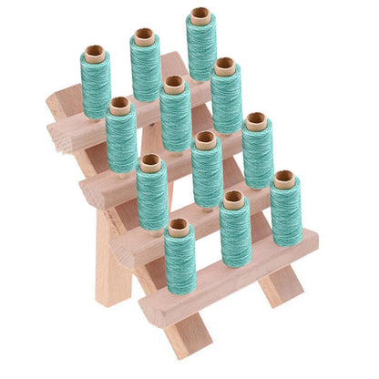 12-Slot Wooden Thread Rack Organizer Stand by HitMyNeed