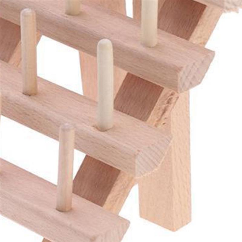 12-Slot Wooden Thread Rack Organizer Stand by HitMyNeed