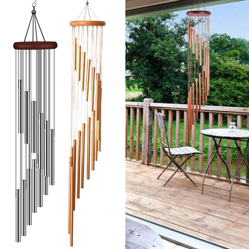 12-Tube Aluminum Wind Chime for Garden & Balcony by HitMyNeed