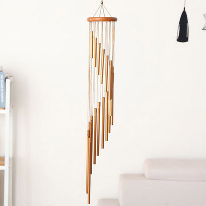 12-Tube Aluminum Wind Chime for Garden & Balcony gold by HitMyNeed
