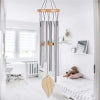 12-Tube Aluminum Wind Chime for Garden & Balcony silver-tube by HitMyNeed