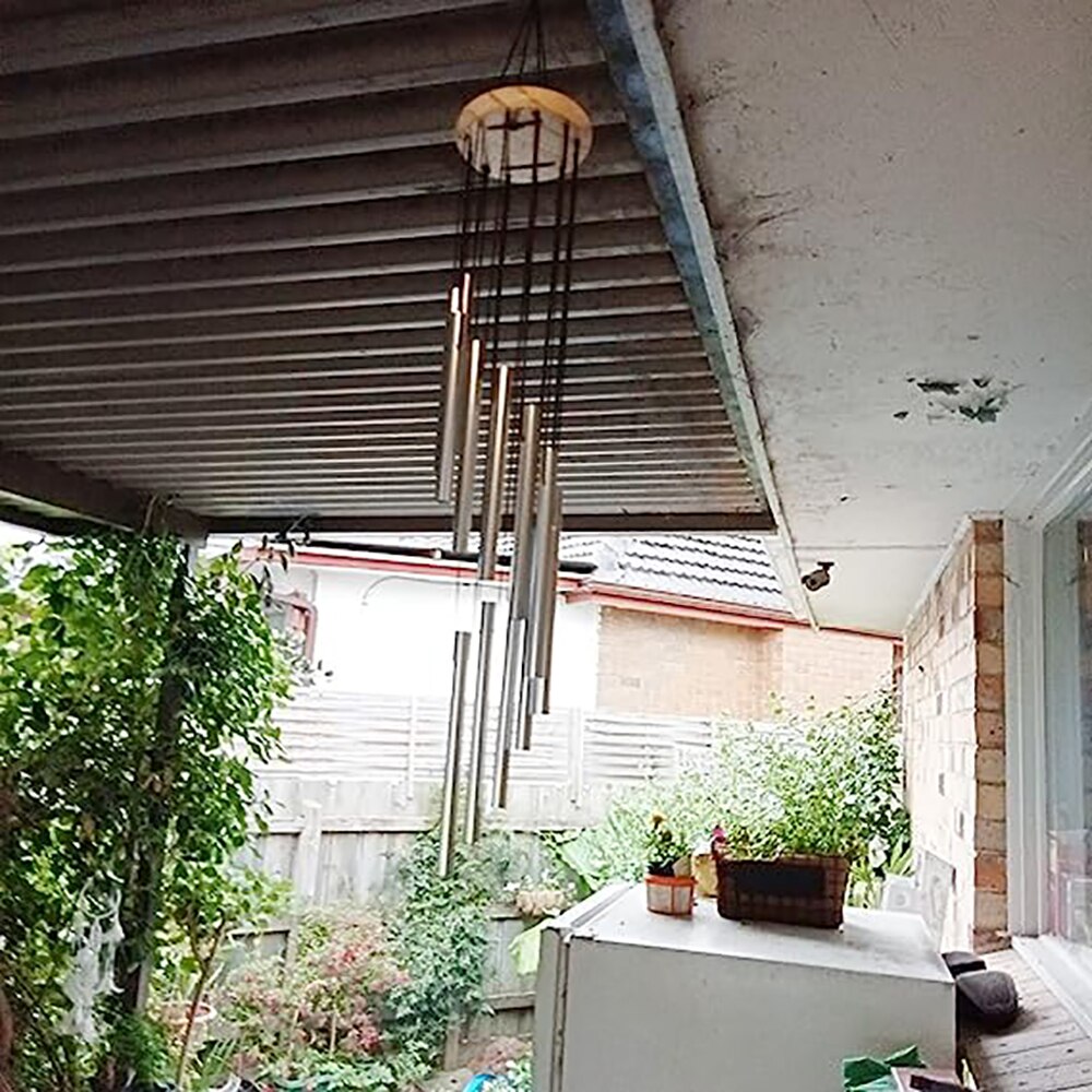 12-Tube Gold & Silver Wind Chimes for Outdoor Use by HitMyNeed