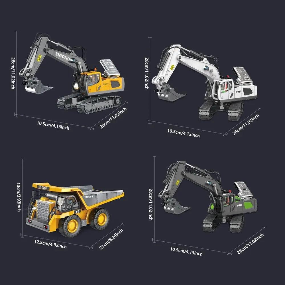 1:20 RC Excavator & Dump Truck Set, 2.4G 9/11 Channel by HitMyNeed