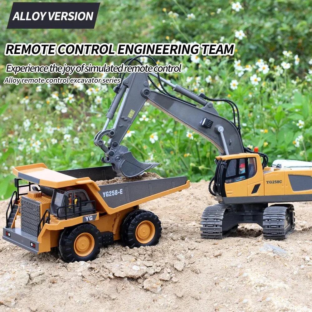 1:20 RC Excavator & Dump Truck Set, 2.4G 9/11 Channel by HitMyNeed