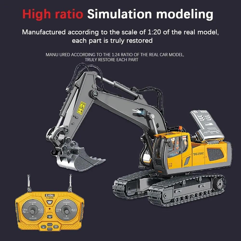 1:20 RC Excavator & Dump Truck Set, 2.4G 9/11 Channel by HitMyNeed