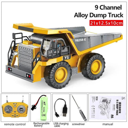 1:20 RC Excavator & Dump Truck Set, 2.4G 9/11 Channel yellow-dump-truck by HitMyNeed