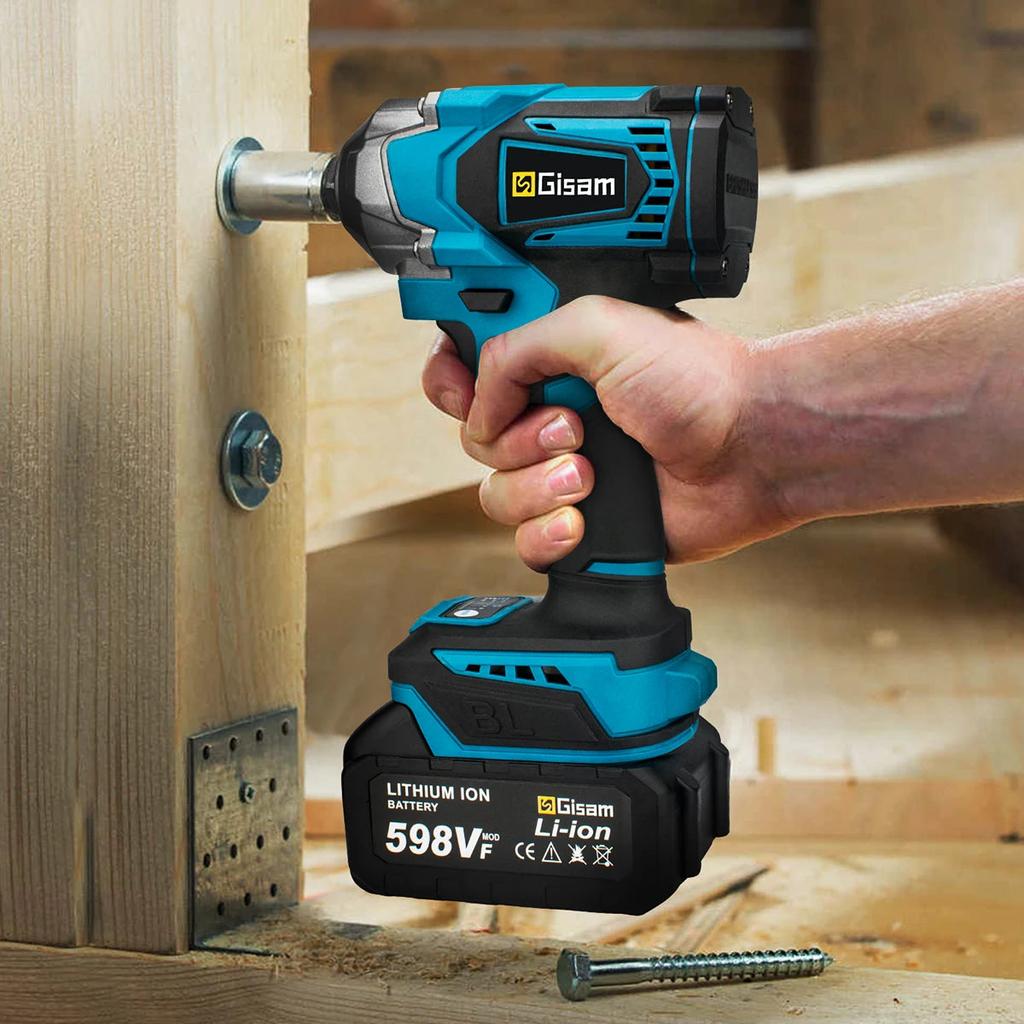 1200Nm Brushless 1/2" Cordless Impact Wrench by HitMyNeed