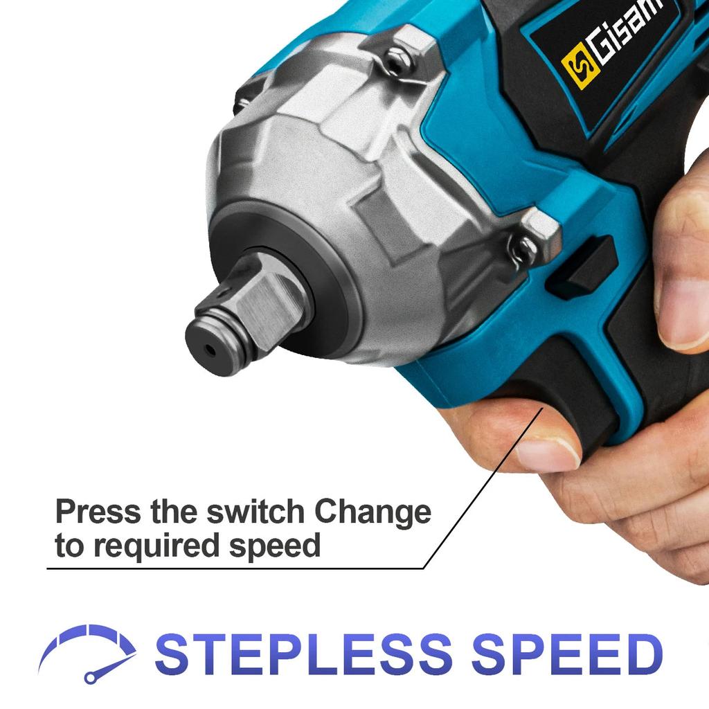 1200Nm Brushless 1/2" Cordless Impact Wrench by HitMyNeed