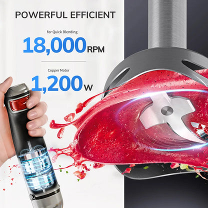 1200W 6-in-1 Electric Handheld Immersion Blender by HitMyNeed