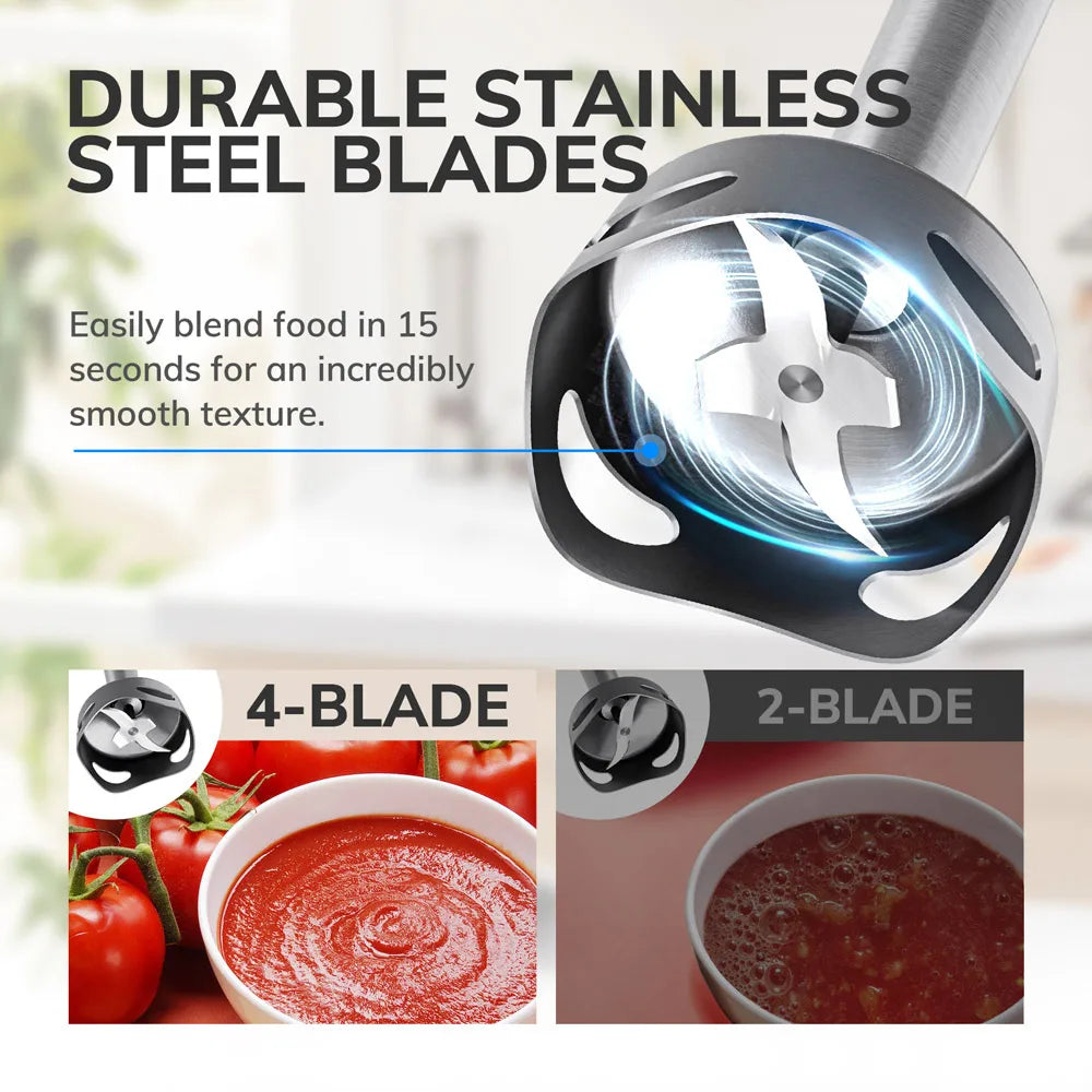 1200W 6-in-1 Electric Handheld Immersion Blender by HitMyNeed