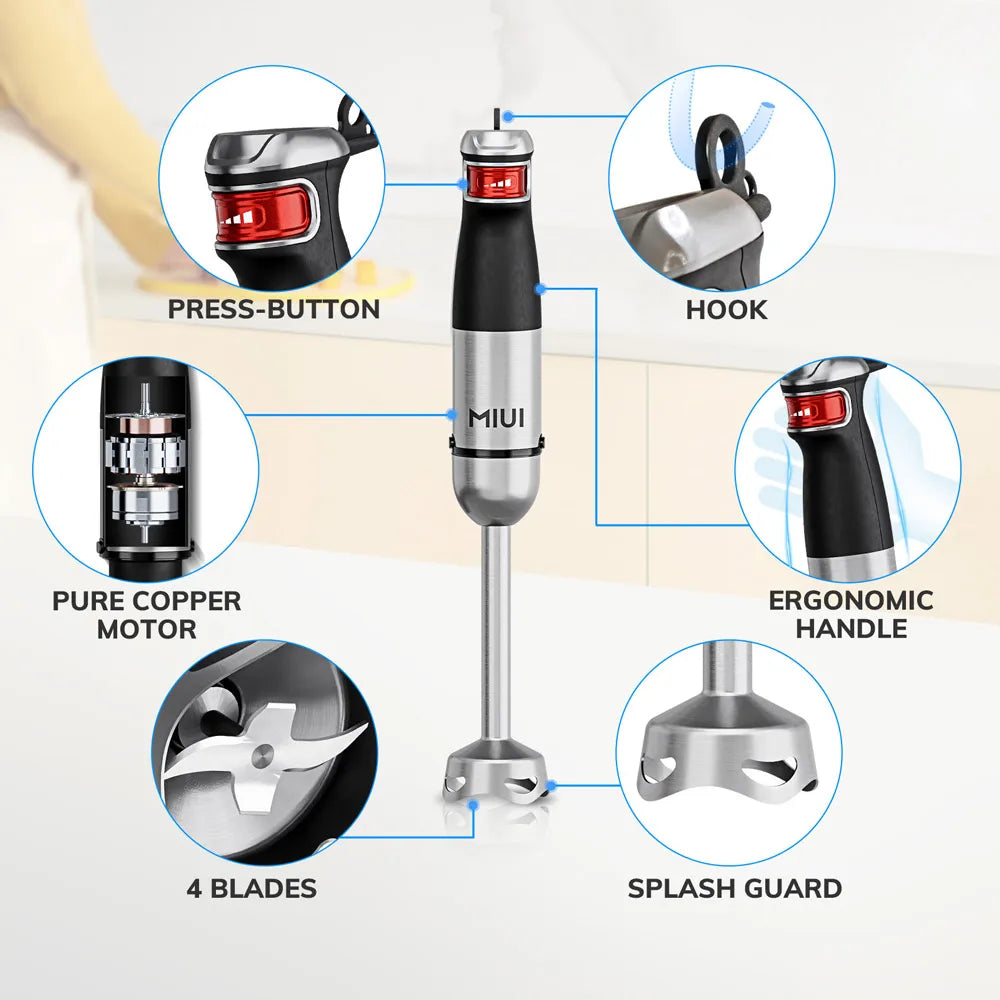1200W 6-in-1 Electric Handheld Immersion Blender by HitMyNeed
