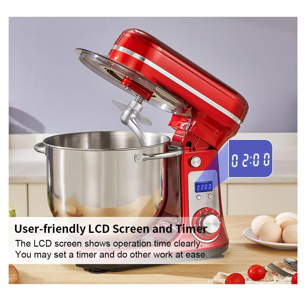 1200W 6L Stand Mixer with Quiet DC Motor, 6-Speed by HitMyNeed