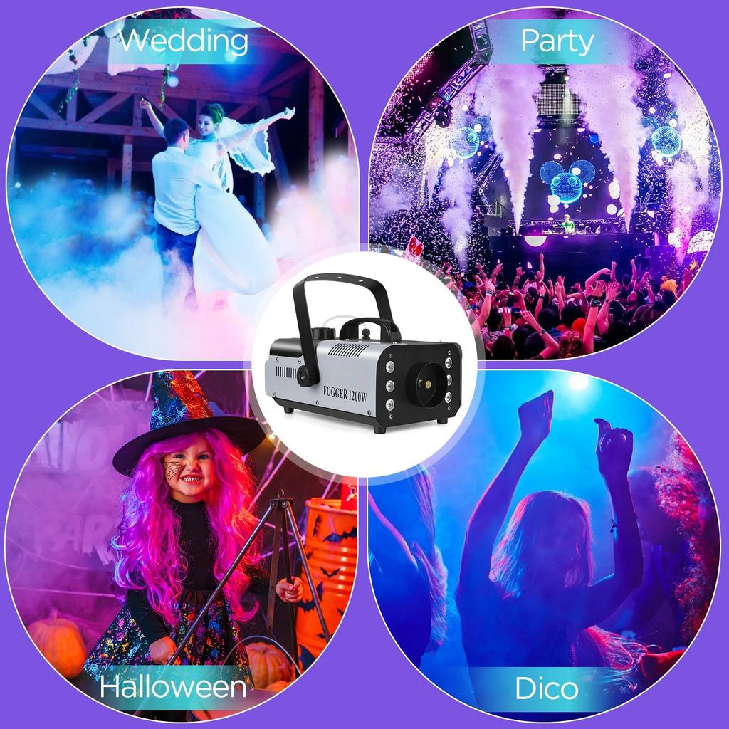 1200W RGB LED Fog Machine with Remote Control by HitMyNeed