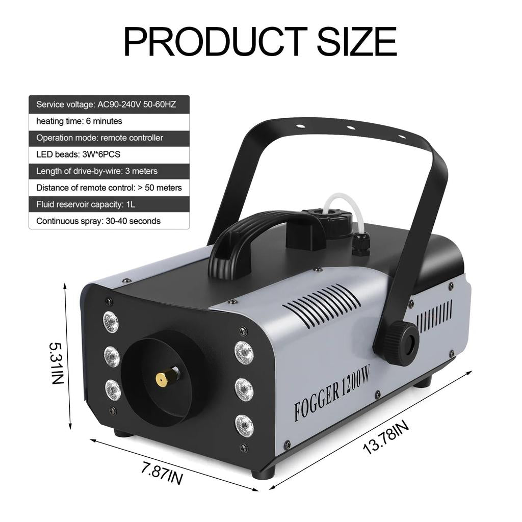 1200W RGB LED Fog Machine with Remote Control by HitMyNeed