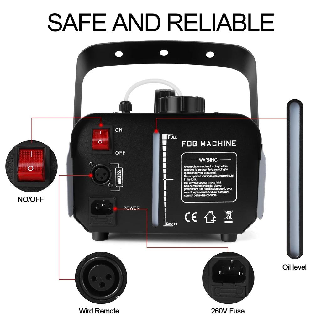 1200W RGB LED Fog Machine with Remote Control by HitMyNeed