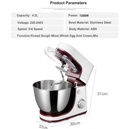 1200W Stand Mixer with 4.2L Stainless Steel Bowl by HitMyNeed