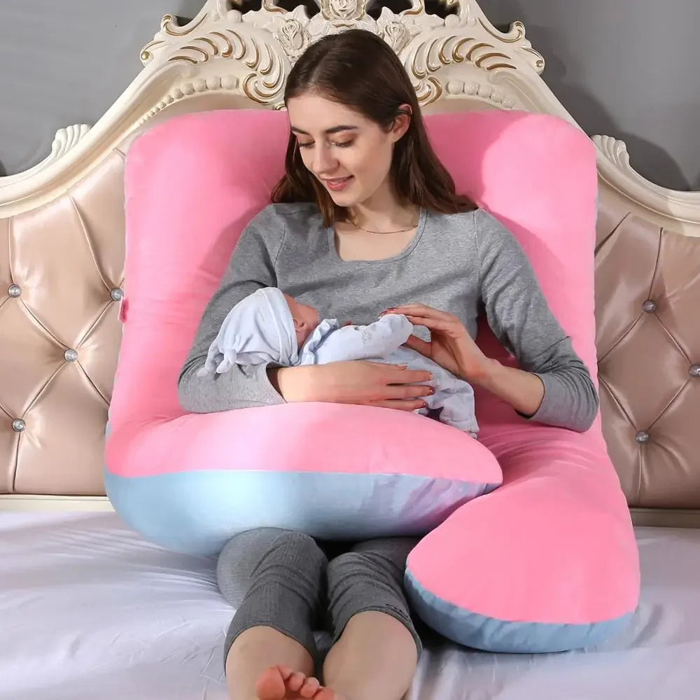 120x70cm Maternity Pregnancy Pillow with Nursing Support by HitMyNeed