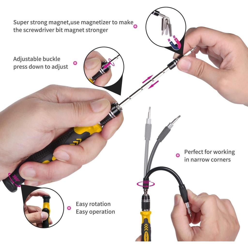 122-in-1 Magnetic Computer & Laptop Repair Kit by HitMyNeed