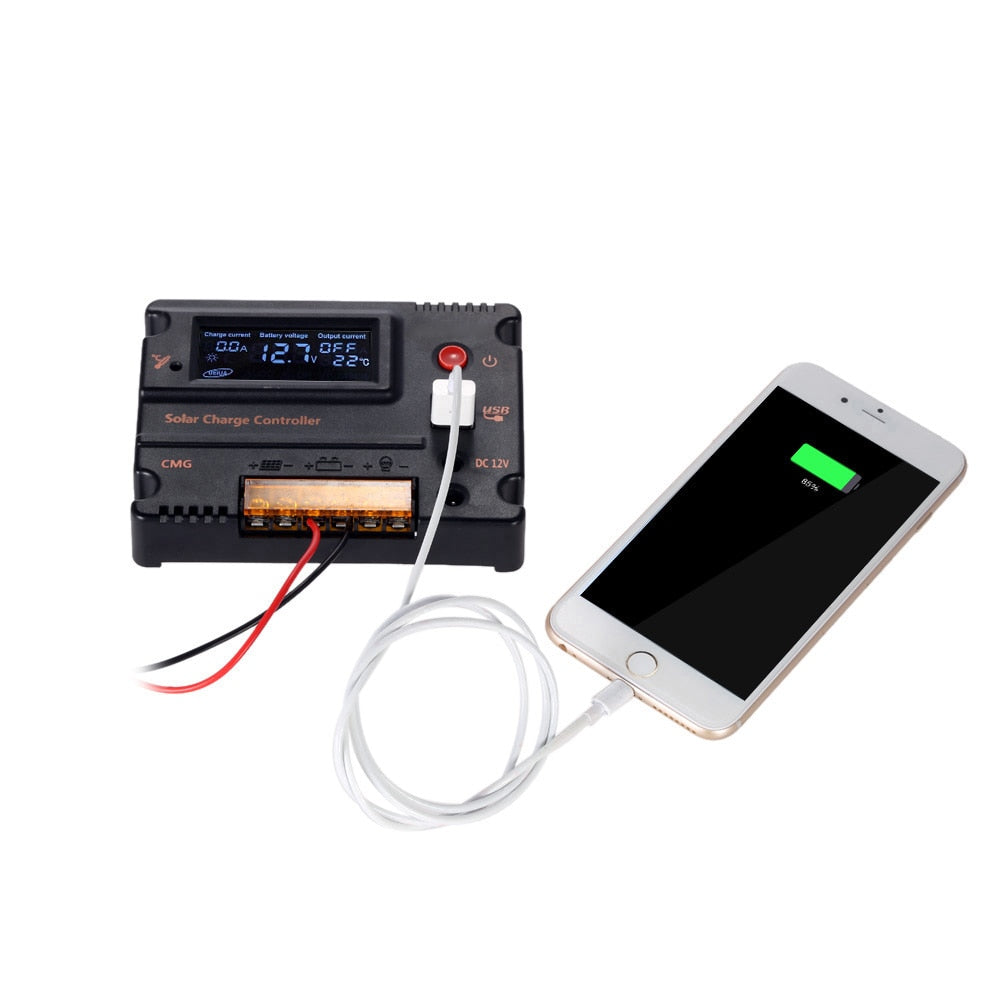 12/24V Solar Charge Controller with LCD & USB by HitMyNeed
