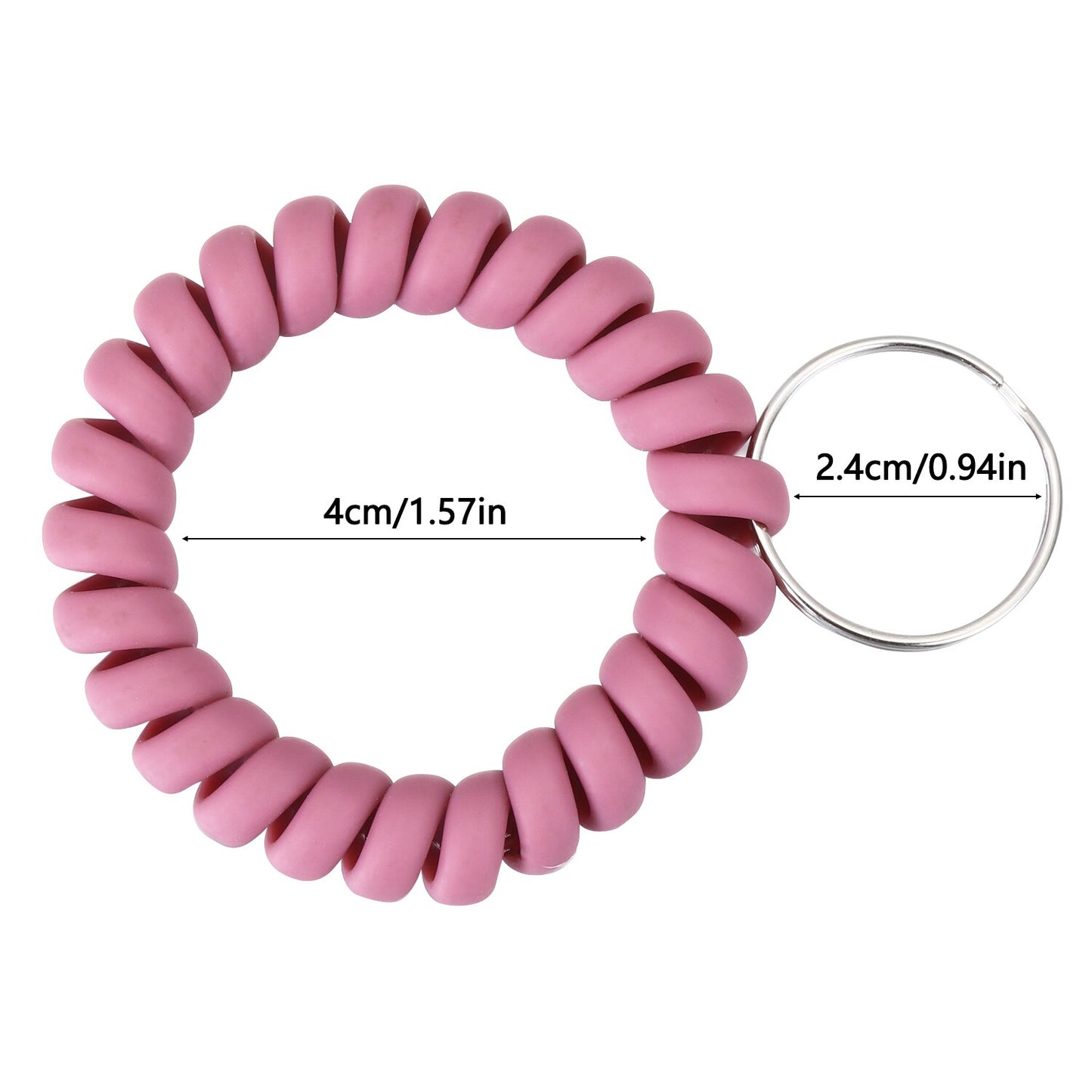 Stretchable Wrist Coil Keychain Set (10 Pack)