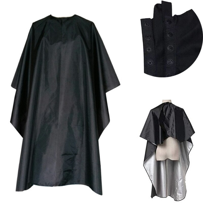Waterproof Black Hairdressing Gown Cape